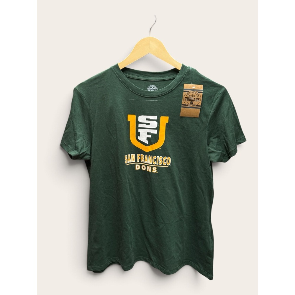 Rivalry Threads University of San Francisco USF Dons Green Graphic Tee Shirt M